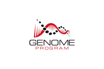 DNA logo Deoxyribonucleic acid  Genetic human molecular genome program Biological Technologies