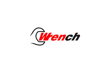 Wrench tool logo design repair man automotive workshop icon symbol mechanic engineering