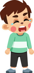 Fototapeta premium Kid Toddler Crying Standing Having Tantrum