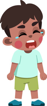 recommend clip art: Kid Toddler Crying Standing Having Tantrum