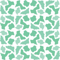 cow spots pattern in mint green color