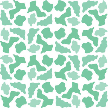 cow spots pattern in mint green color