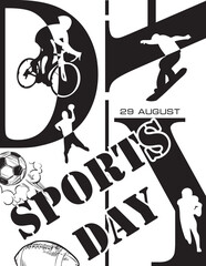 Naklejka premium National Sports Day