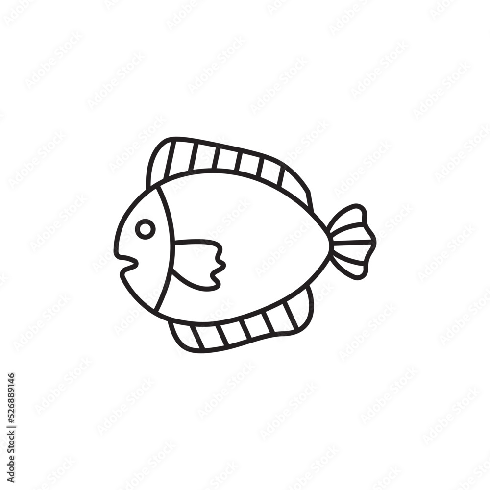 Poster sea fish icon