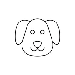 Dog face icon design. dog head symbol. isolated on white background. vector illustration