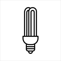 Light Bulb line icon vector, isolated on white background. Idea sign, solution, thinking concept. Lighting Electric lamp.