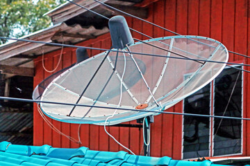 satellite dish on the roof