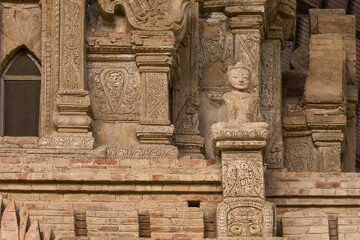 stucco carving at Ta Moke Shwe Gu Gyi Pagoda Kyaukse Mandalay Myanmar