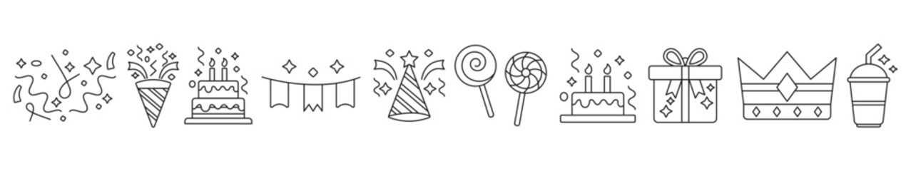 Birthday icons Set