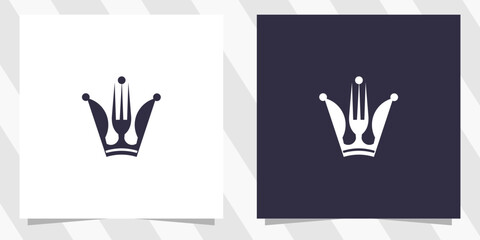 crown with food logo design