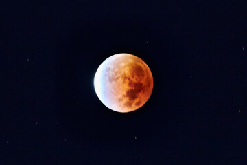 Obraz na płótnie Canvas red full moon on total eclipse 