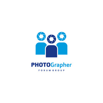 photographer group logo, photographer teamwork logo concept modern