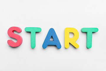 Word START on light background