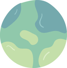 Earth hand drawn flat style