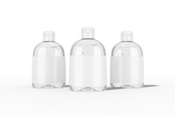 Triple of hand sanitizer bottle