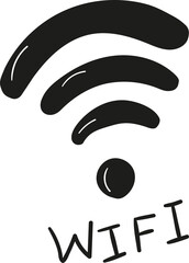 WIFI hand drawn solid style