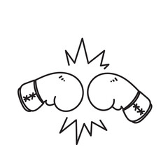 hand drawn doodle boxing symbol illustration vector