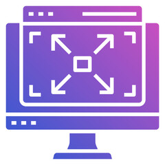 Responsive flat gradient icon. Can be used for digital product, presentation, print design and more.