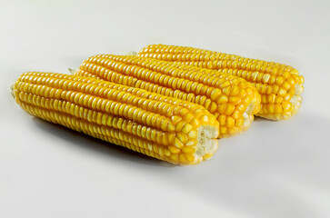 yellow corn isolate on white background