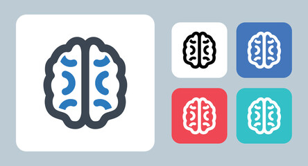 Brain icon - vector illustration . brain, Brainstorm, knowledge, Mind, Creativity, Genius, Memory, Psychology, idea, Intelligence, Intellectual, Creative, Thinking, sign, symbol, flat, icons .