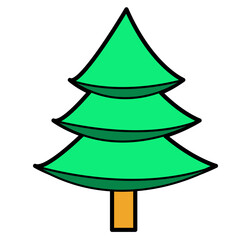 Christmas tree icon sign symbol design
