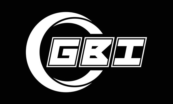 GBI three-letter circle logo design. custom font black and white logo vector template | abstract logo | word mark logo | letter mark logo | business logo | minimalist logo | font logo |