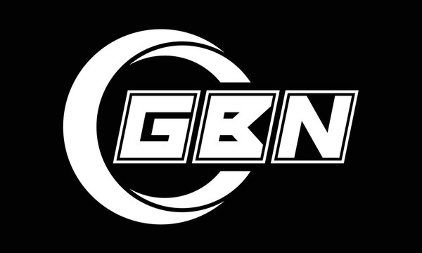 GBN three-letter circle logo design. custom font black and white logo vector template | abstract logo | word mark logo | letter mark logo | business logo | minimalist logo | font logo |