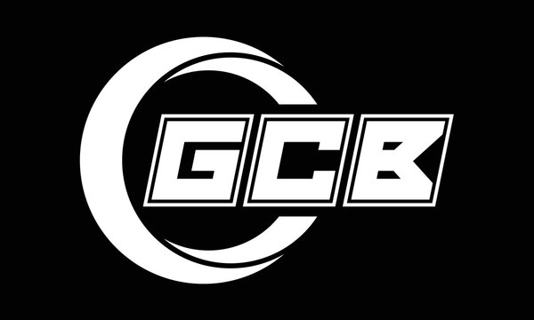GCB three-letter circle logo design. custom font black and white logo vector template | abstract logo | word mark logo | letter mark logo | business logo | minimalist logo | font logo |