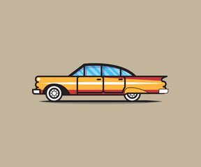 retro car vector