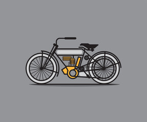 Vector classic motorcycle