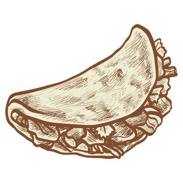 recommend clip art: Birria Tacos Drawing Line Sketch Art Retro Vintage Illustration