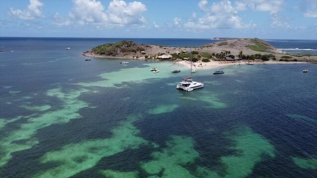 Aerial St Martin Sint Maarten
