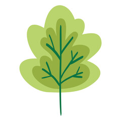 Green Tree Illustration Flat Design Icon Template