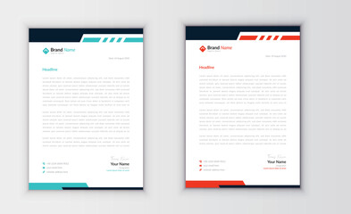 Letterhead template of your corporate project design with a modern creative and clean look .corporate letterhead bundle