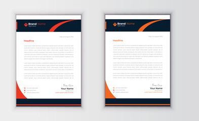 Creative corporate business letterhead template design. abstract modern letter head template