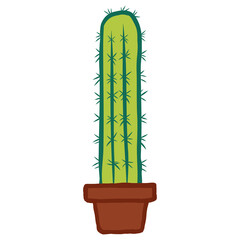 Cactus Cowboy Doodle Drawing Design Illustration Template Icon Art