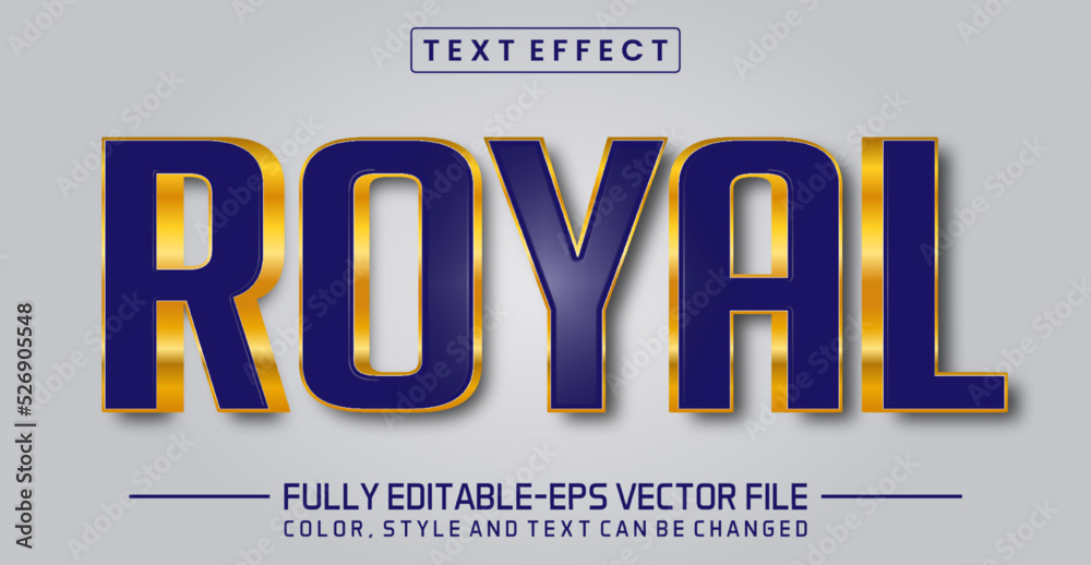 Wall mural Royal gold text effect editable plastic style text effect - Wall murals