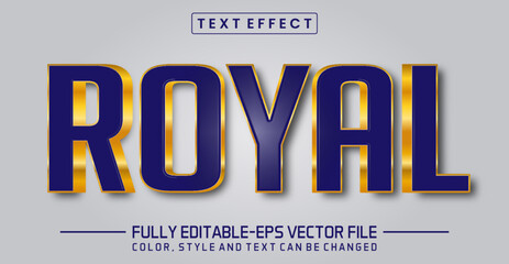 Royal gold text effect editable plastic style text effect