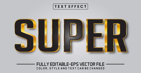 Super gold text effect editable plastic style text effect