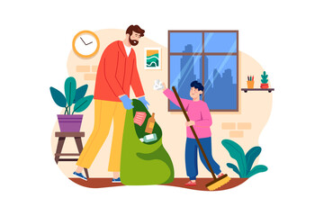 Environment Protection Illustration concept on white background