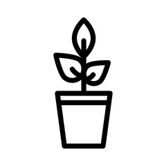 plant line icon illustration vector graphic 