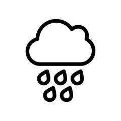 rain line icon illustration vector graphic 