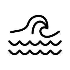 sea line icon illustration vector graphic 