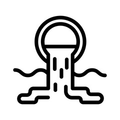 sewage line icon illustration vector graphic 
