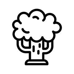 tree line icon illustration vector graphic 