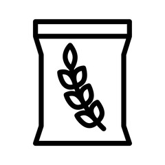 wheat line icon illustration vector graphic 