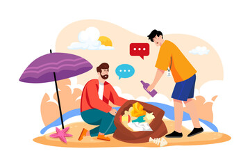 Environment Protection Illustration concept on white background