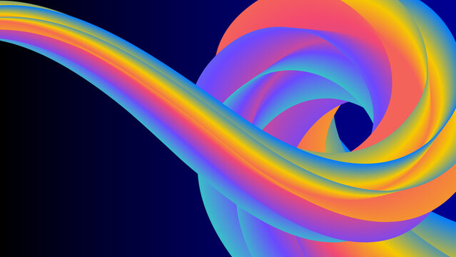 Dynamic fluid gradient. Abstract lollipop shaped background with colorful gradient