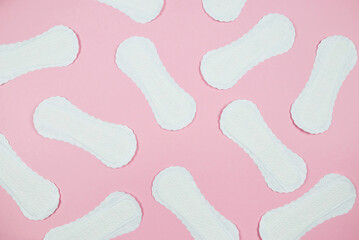 pads on a pink background.