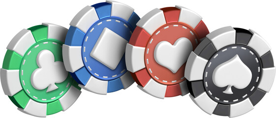 3d rendering Casino Poker Chip, Online gambling game clipart